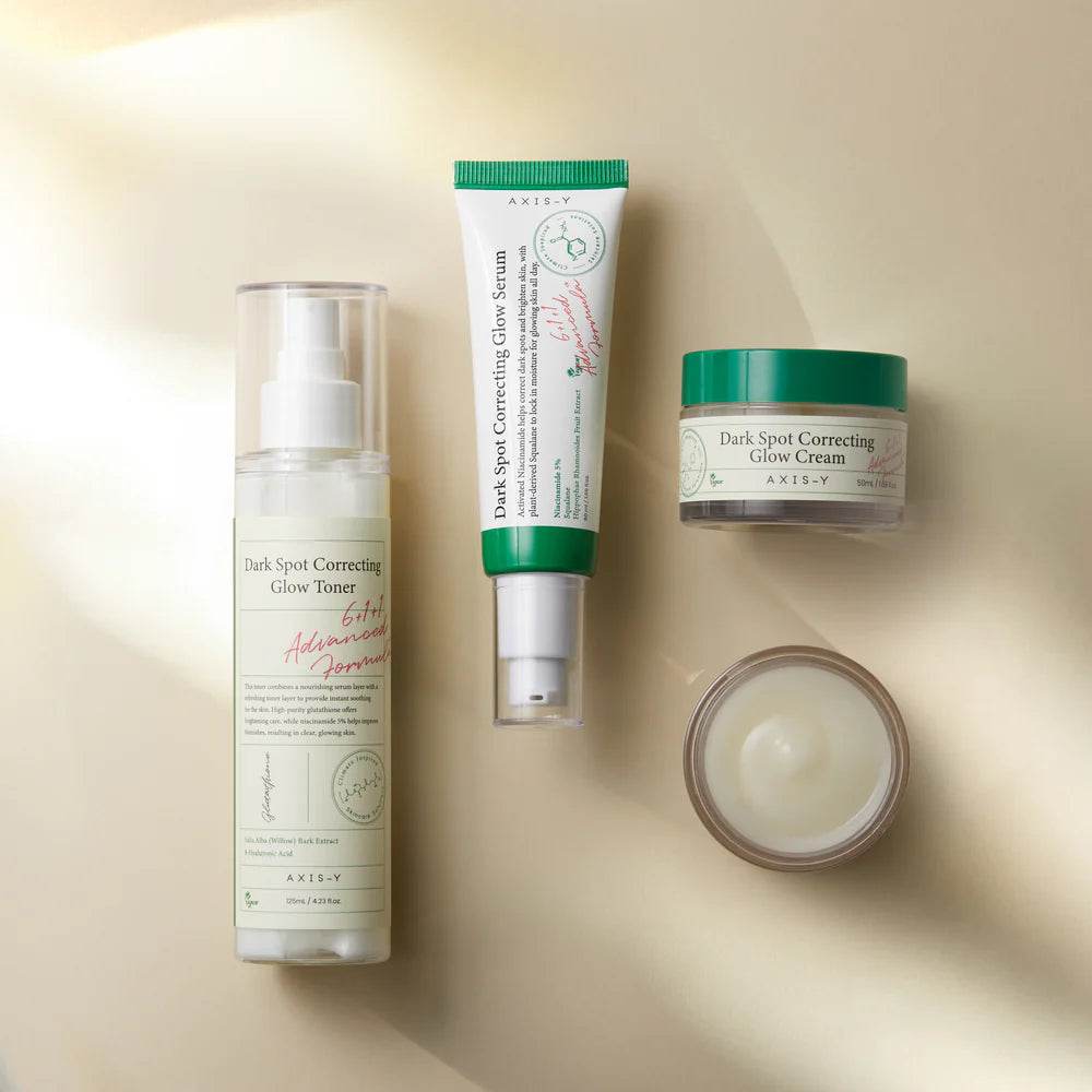 COMBO - AXIS-Y Dark Spot Correcting Glow Trio - Toner, Serum & Cream - OthoiMart