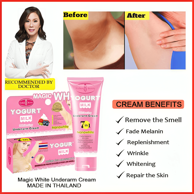 Magic White Yogurt Milk Whitening Underarm Cream - OthoiMart