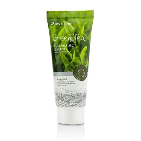 3W Clinic Cleansing Foam - Green Tea 3.38oz - 100ml - OthoiMart