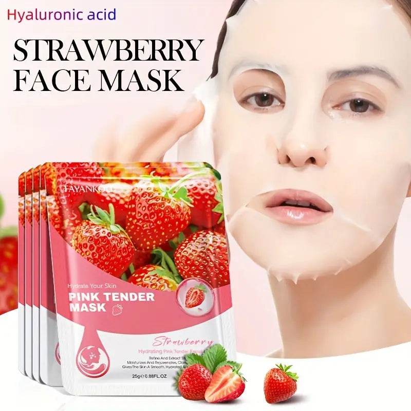FAYANKOU Strawberry Hydrating Pink Tender Facial Mask - OthoiMart