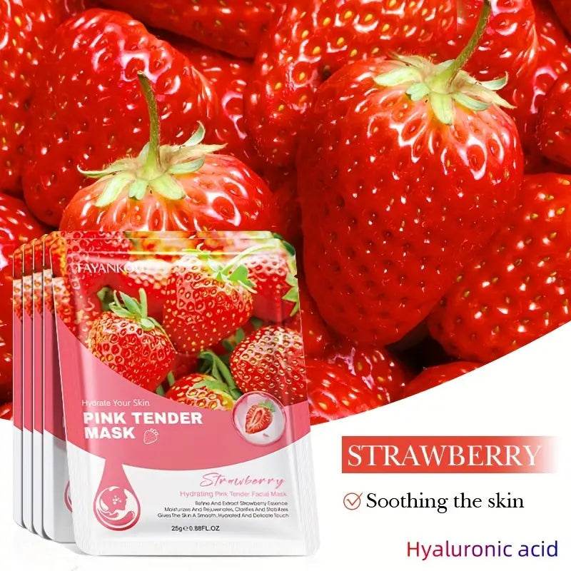 FAYANKOU Strawberry Hydrating Pink Tender Facial Mask - OthoiMart