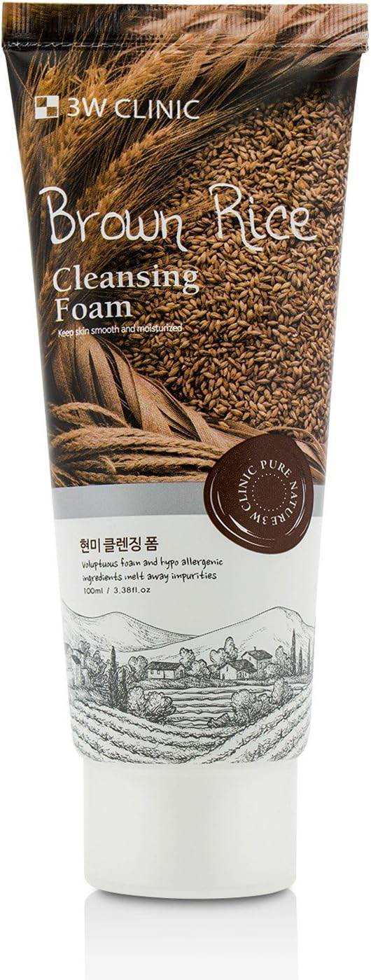 3W CLINIC Brown Rice Cleansing Foam 100ml - OthoiMart