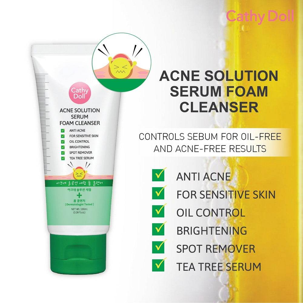 Cathy Doll Acne Solution Serum Foam Cleanser - OthoiMart