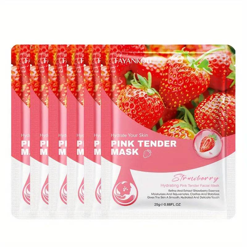 FAYANKOU Strawberry Hydrating Pink Tender Facial Mask - OthoiMart