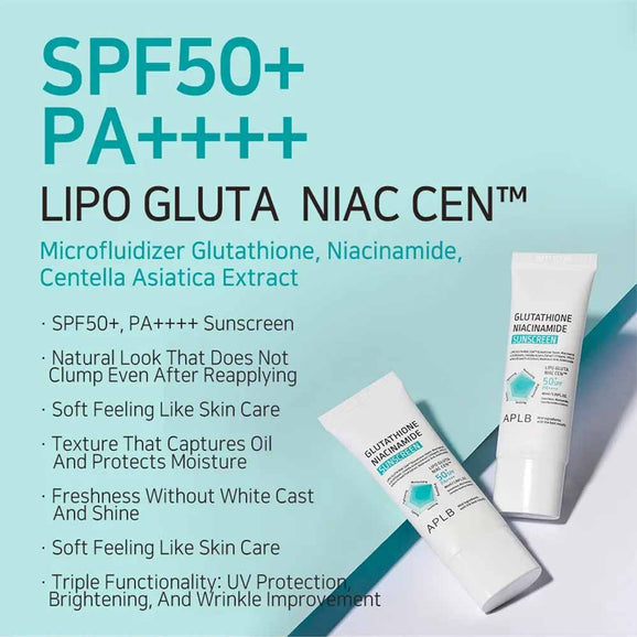 APLB Glutathione Niacinamide Sunscreen SPF50+ PA++++ – 40ml