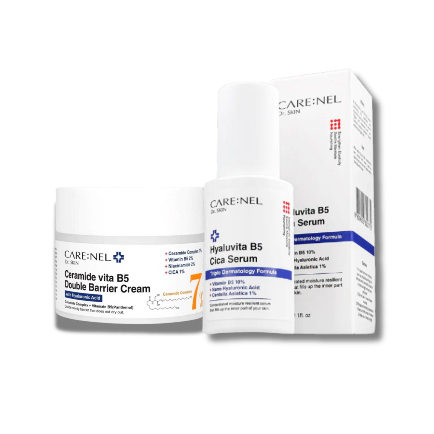 COMBO - CareNel Ceramide B5 Cream & Hyaluronic Acid B5 Cica Serum