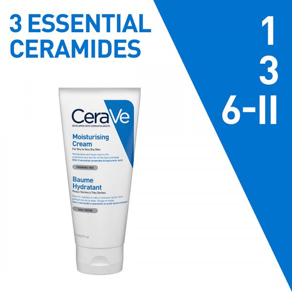 CeraVe Moisturizing Cream For Dry To Very Dry Skin - 177ml