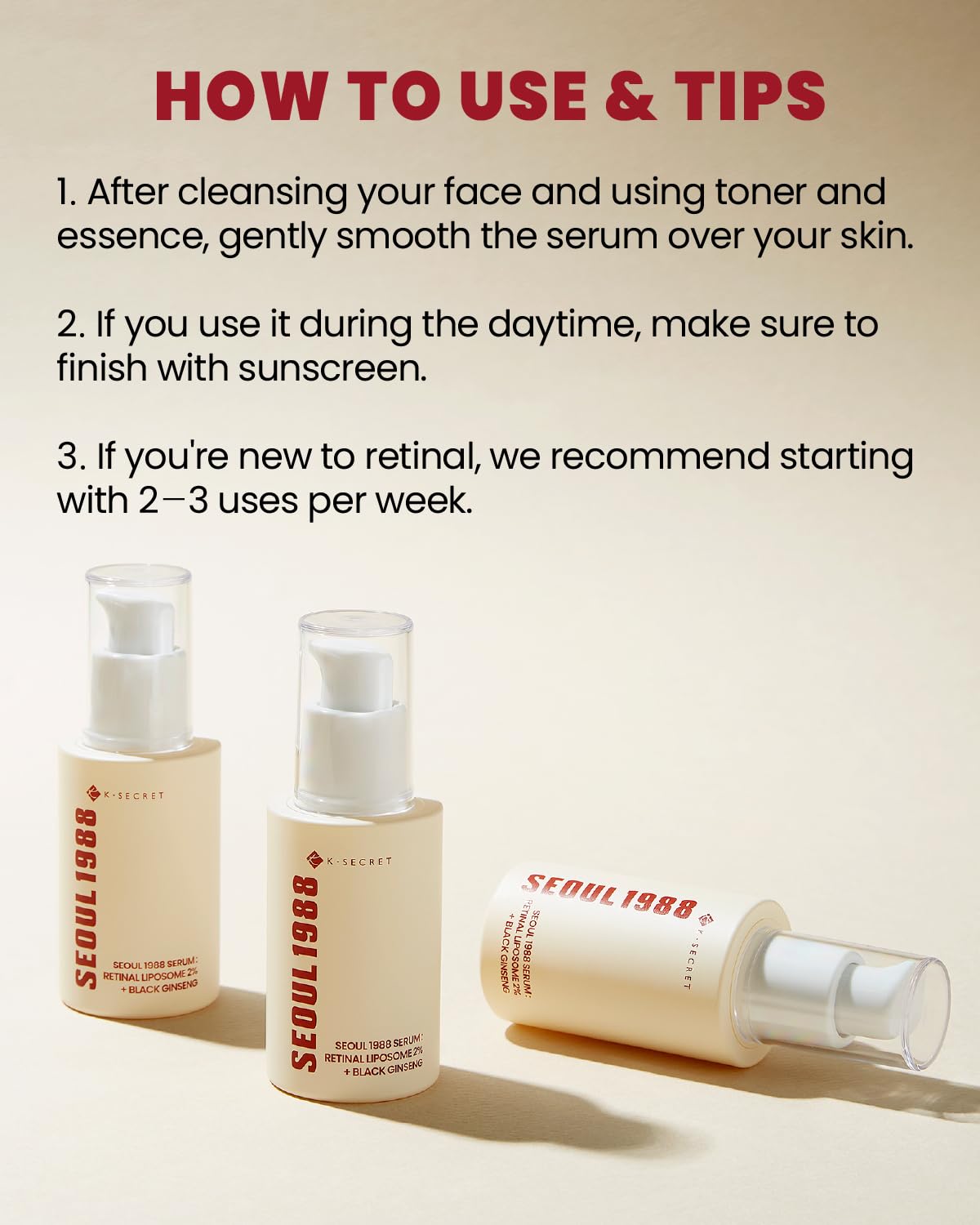 K-SECRET 1988 Serum – Retinal Liposome 2% & Black Ginseng | 30ml