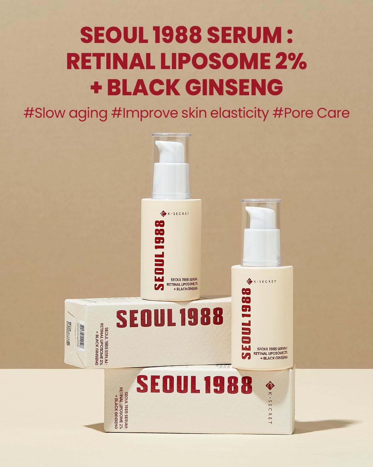 K-SECRET 1988 Serum – Retinal Liposome 2% & Black Ginseng | 30ml
