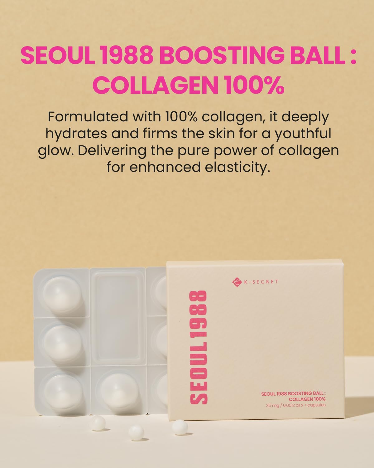 K-SECRET SEOUL 1988 Boosting Ball – 100% Collagen 35mg*7 | OthoiMart Beauty Shop