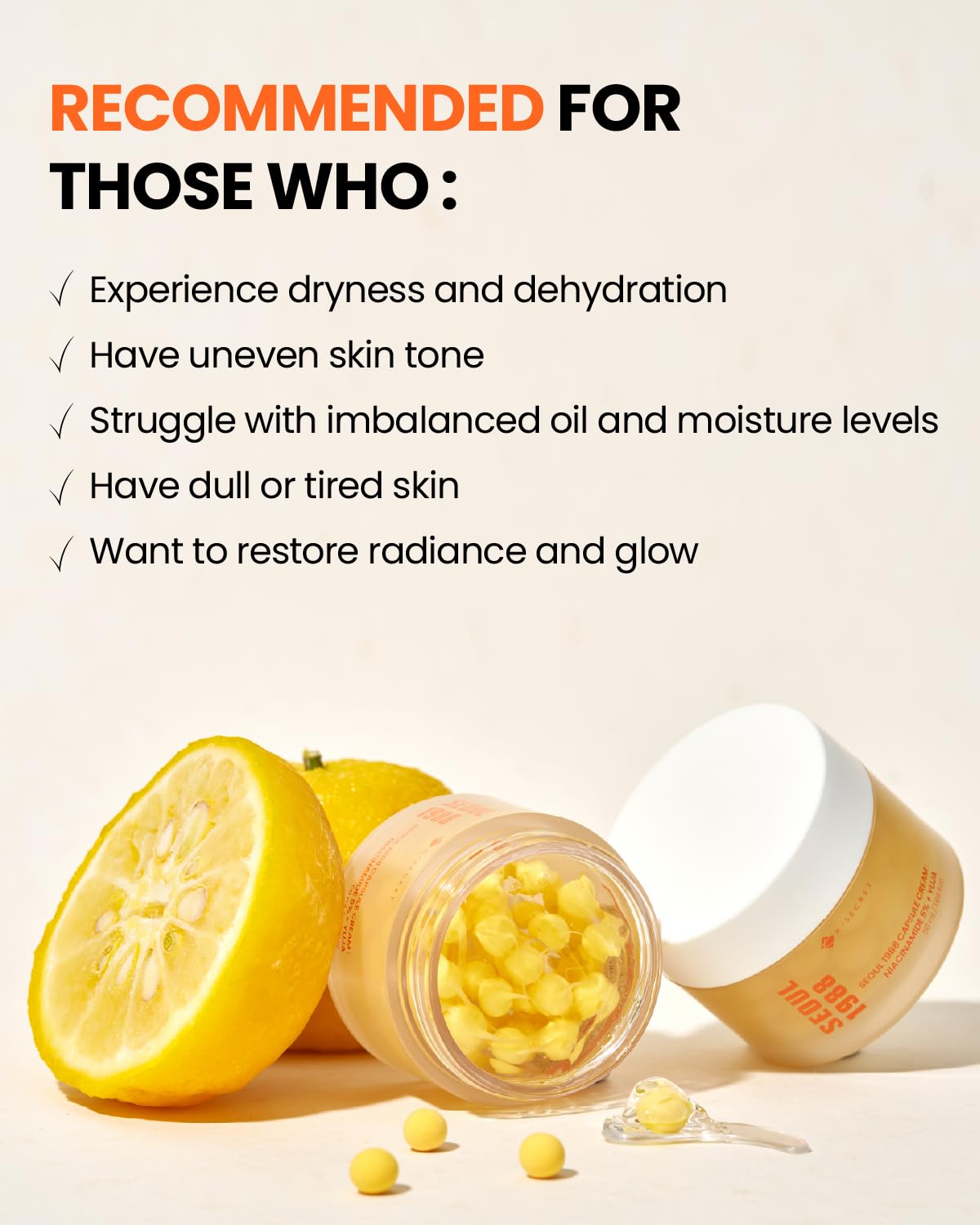 K-SECRET SEOUL 1988 Capsule Cream : Niacinamide 5% + Yuja 50ml  | OthoiMart Beauty Shop