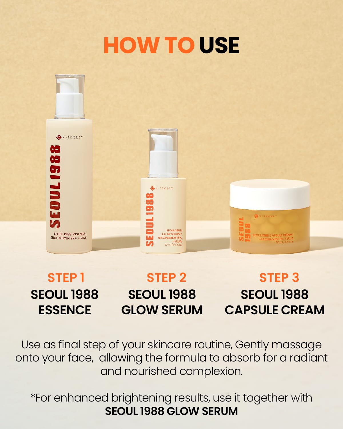 K-SECRET SEOUL 1988 Capsule Cream : Niacinamide 5% + Yuja 50ml  | OthoiMart Beauty Shop
