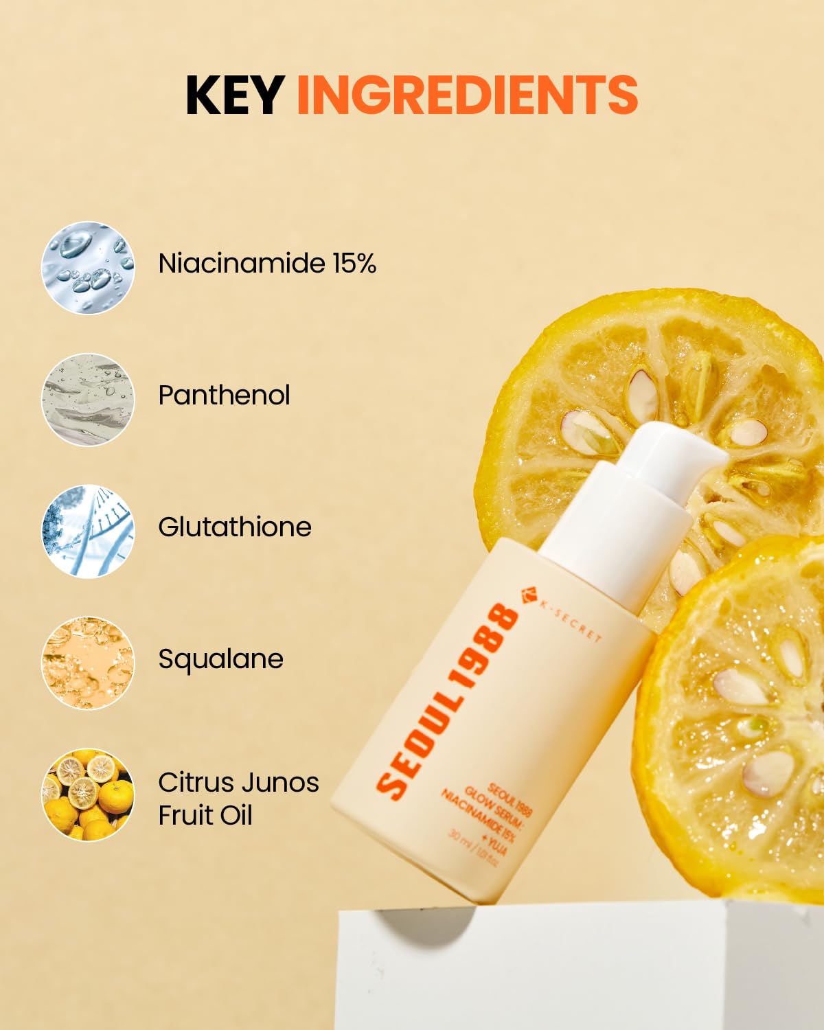 K-SECRET SEOUL 1988 Glow Serum – Niacinamide 15% + Yuja 30ml | OthoiMart Beauty Shop