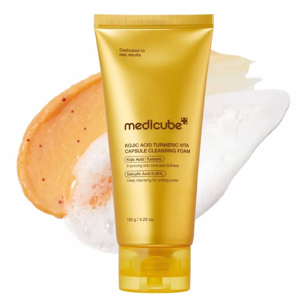 Medicube Kojic Acid Turmeric Vita Capsule Cleansing Foam 120g,Korean_Skincare_OthoiMart_Beauty_Shop 