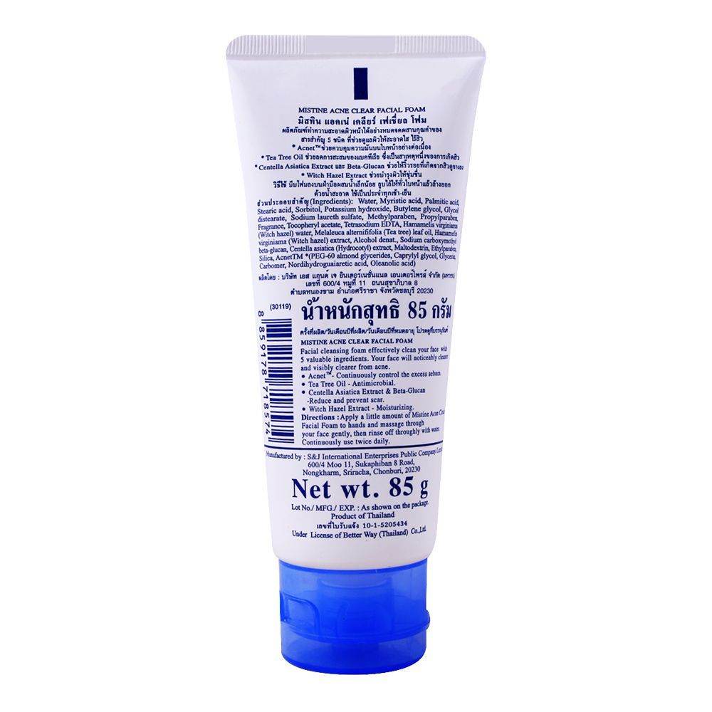 Mistine Acne Clear Facial Foam - OthoiMart