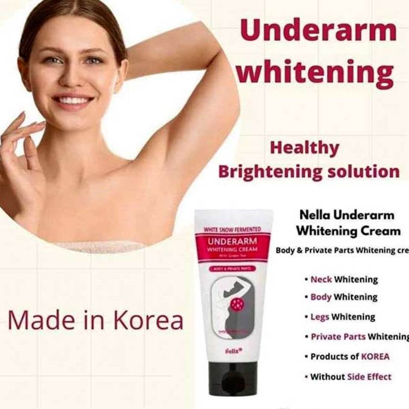Nella White Snow Fermented Underarm Whitening Cream With Green Tea - OthoiMart