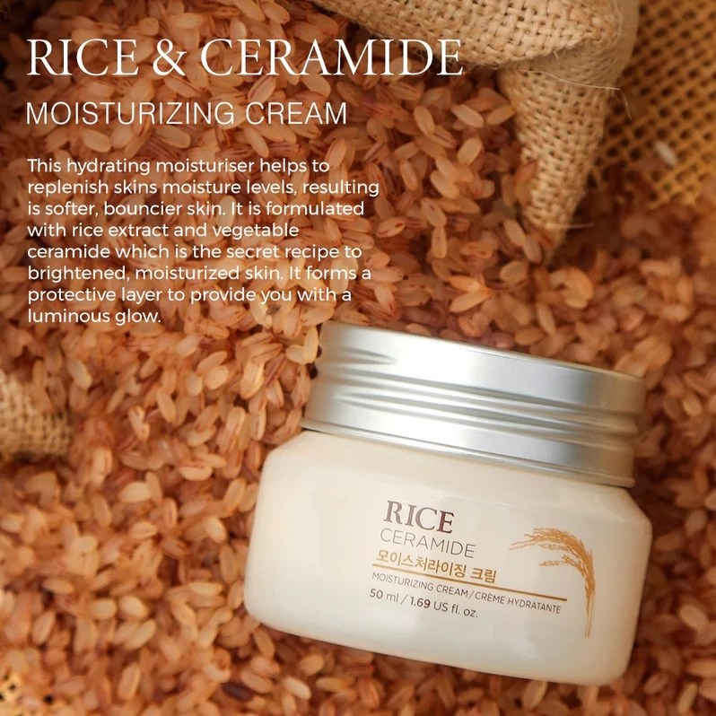 COMBO -  Rice & Ceramide Moisturizing Cream & Rice Water Bright Foaming Cleanser