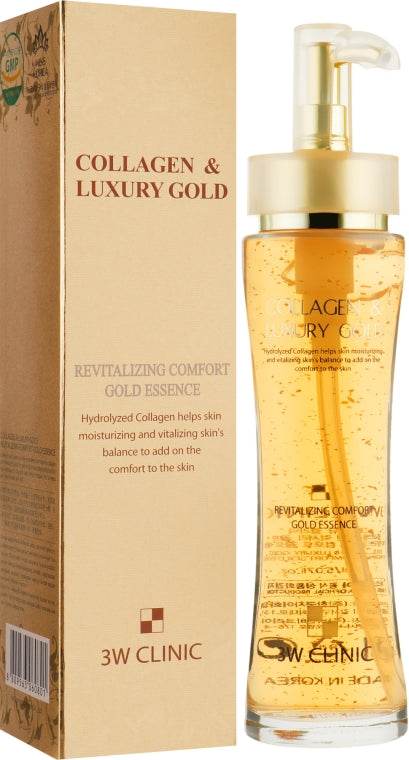 3W CLINIC Collagen & luxury Gold Revitalizing Comfort Gold Essence 150ml - OthoiMart