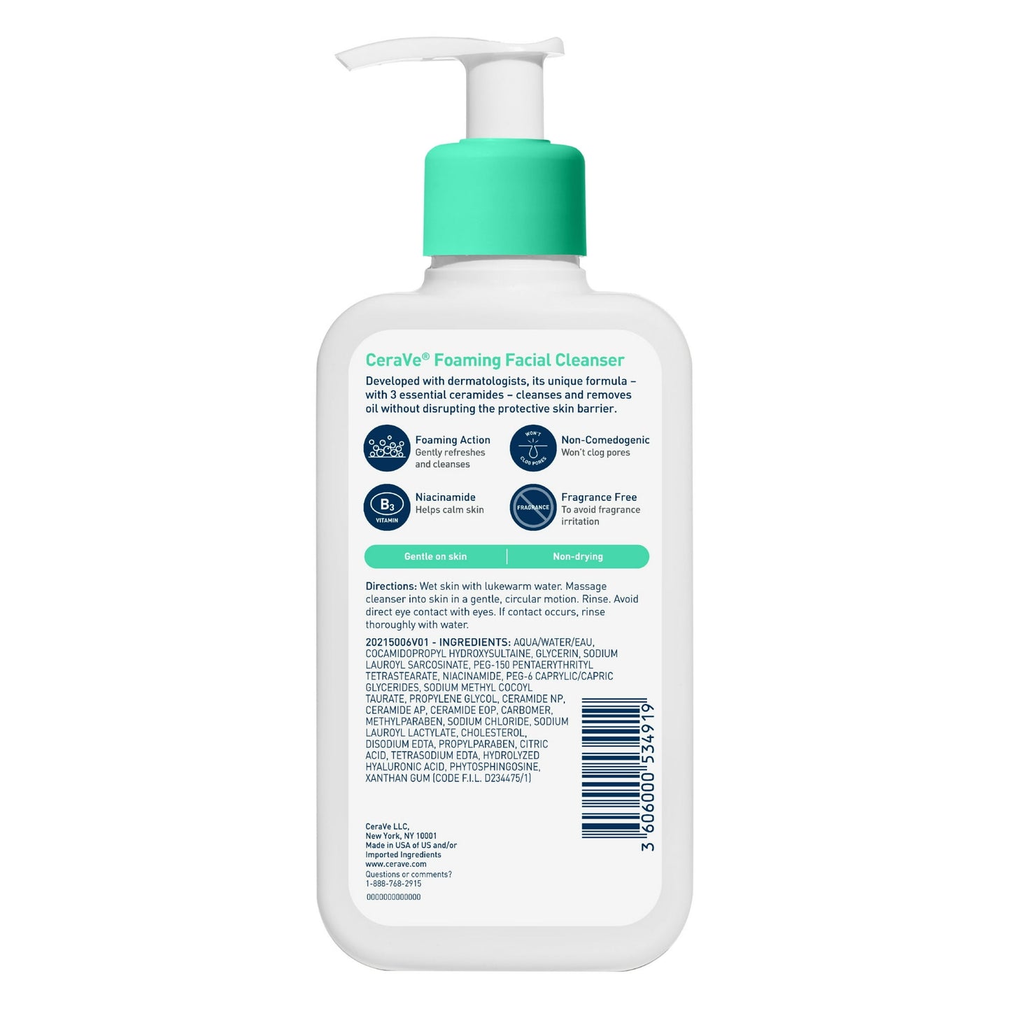 CeraVe Foaming Cleanser For Normal To Oily Skin - 236ml