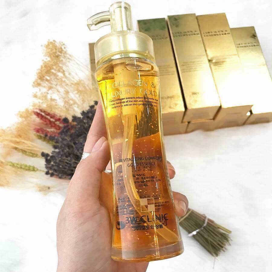 3W CLINIC Collagen & luxury Gold Revitalizing Comfort Gold Essence 150ml - OthoiMart