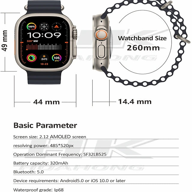 HK9 Ultra 2 Series 9 AMOLED Display Smartwatch with ChatGPT