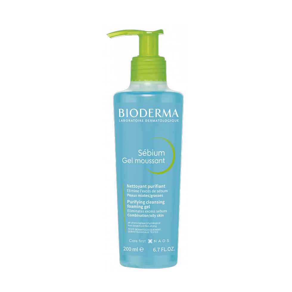 Bioderma Sebium Gel Moussant Purifying Cleansing Foaming Gel 200ml