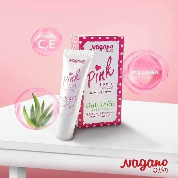 Nagano Pink Lips Nipple Jelly With Collagen & Aloe Vera 10ml - OthoiMart