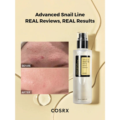 (COMBO) COSRX Advanced Snail 92 All In One Cream 100g & 96 Mucin Power Essence 100ml